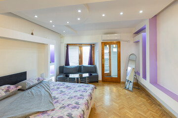 Bedroom interior in rental apartment