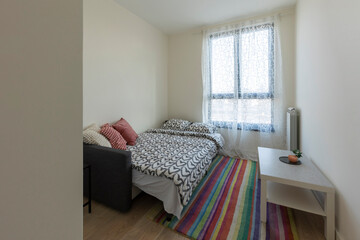 Bedroom interior in rental apartment