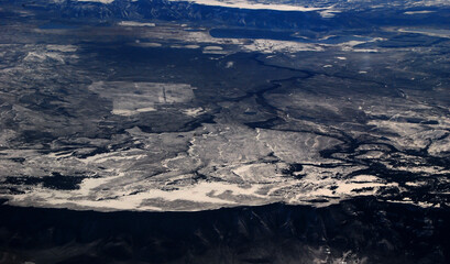the surface of a plateau when overlooking from the plane