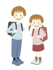 新一年生の男の子と女の子