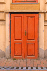 Double Orange Door