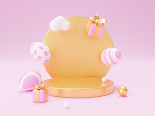 easter egg podium arch 3d render