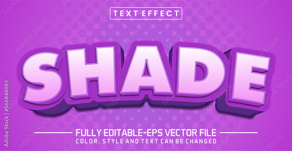 Poster shade text editable style effect