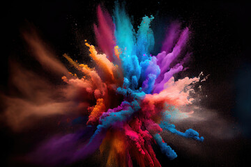Background with colorful paint