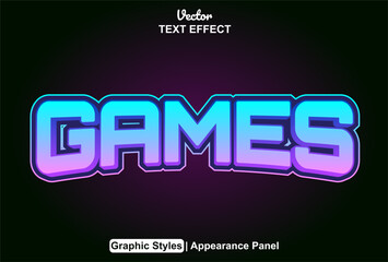 Games text effects with graphic style and editable.