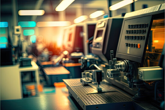 Eine moderne Werkstatt created with Generative AI technologies