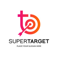 Letter T or alphabet with arrow vector logo. Suitable for marketing and business.