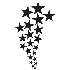 Stars icons cluster. Party poster design. Vector illustration.