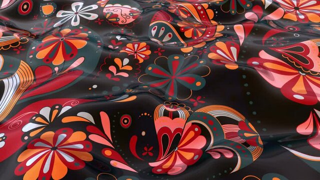Retro Paisley Background Loop Video Animation