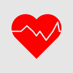 heartbeat vector icon, vector best flat icon trendy style illustration on white background..eps