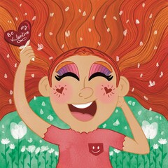 San Valentín, amor ilustración infantil, be my Valentine, full color, jpg, love
