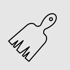 Paint brush flat icon. Brush with drop of paint icon trendy style illustration on white background