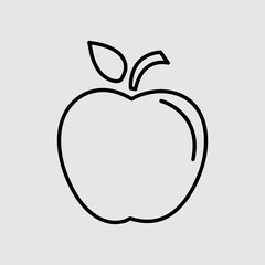 illustration of apple with leaf