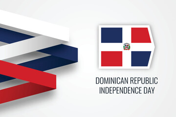 Dominican Republic Independence Day Illustration Template Design