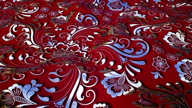 Metallic Retro Ornament Loop Video Animation