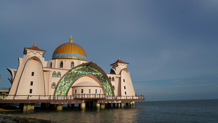 Mosque|Masjid Selat Melaka|Pulau Melaka|馬六甲海峽清真寺