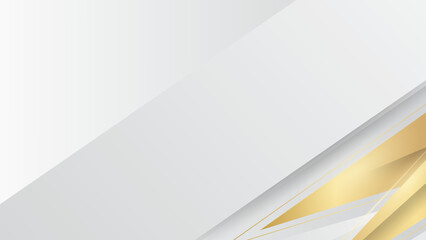 Light grey premium vector illustration. Abstract modern futuristic 3D gold curve and gold lines with light effect. Curved lines background