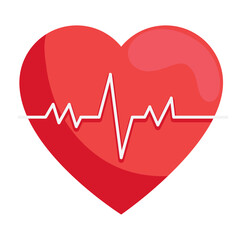 heart cardio with heartbeat