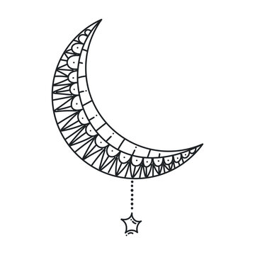 crescent moon with star