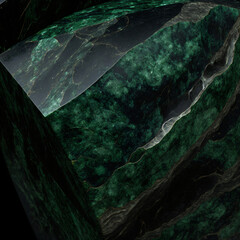 green and black granite texture background Generative Ai