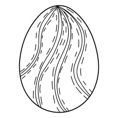 Sketch of Easter egg on white background