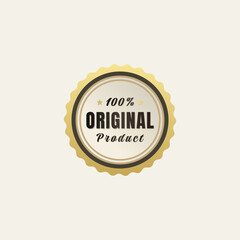 original product label or original product seal vector isolated. original product label for packaging. Best original product label or stamp is useful for proving the authenticity of the item.