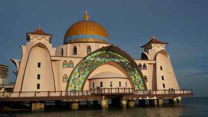 Mosque|Masjid Selat Melaka|Pulau Melaka|馬六甲海峽清真寺
