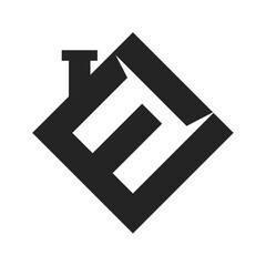 Real Estate logo letter E template Icon Illustration Brand Identity.Isolated and flat illustration. Vector graphic