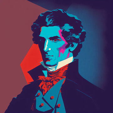Count of Montecristo pop art style illustration Generative Ai
