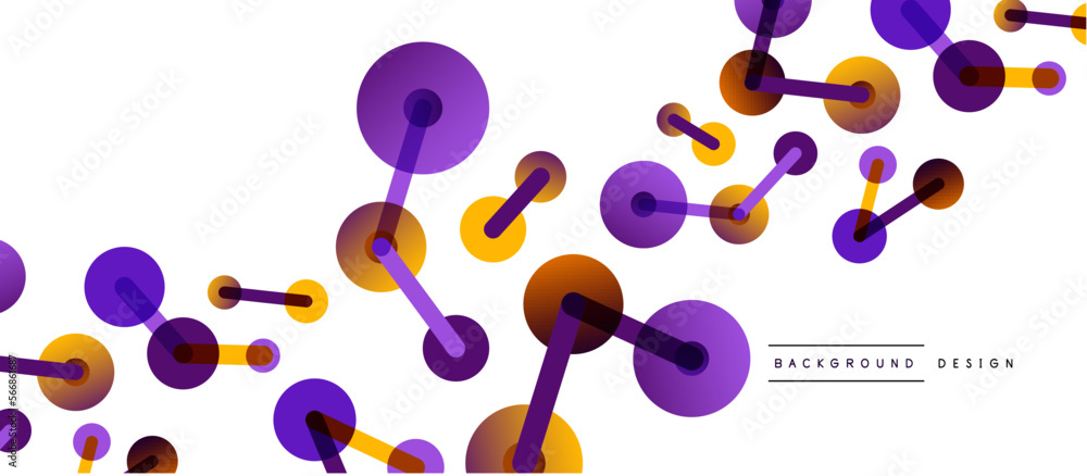 Poster network concept abstract background. dots connection. big data idea. business template for wallpaper