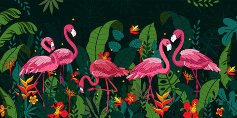 Tropical Flamingos