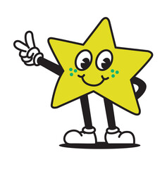 Obraz premium Star Vintage Mascot Illustration 