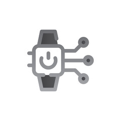 smartwatch two tone gradient icon