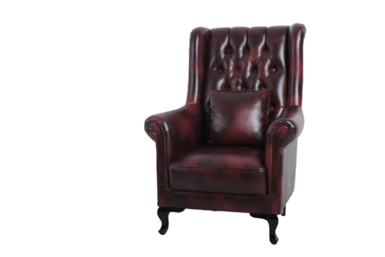 leather fancy armchair isolated