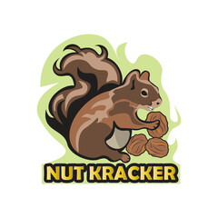Squirrel mascot e-sport logo design. Ideal for sports or nut based industry.