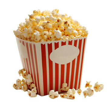 popcorn bucket isolated on transparent background png