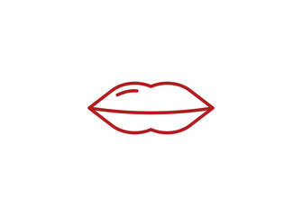 Lips line Icon in trendy flat style isolated on white background. Mouth symbol for your web site design.