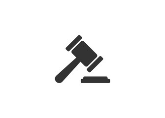 Gavel icon vector. judge gavel icon vector. law icon vector. auction hammer.