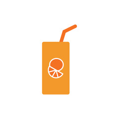 Orange juice icon design clip art illustration