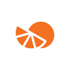 Orange fruit icon design clip art illustration