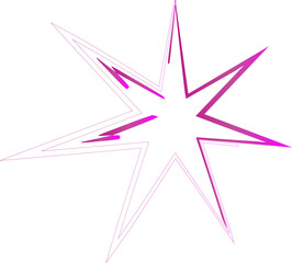 Star fantasy lines art icon celebration glowing elegance decorative frame background pattern illustration