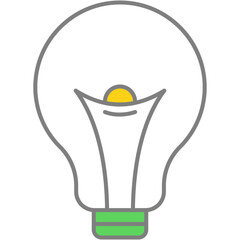 Idea light bulb icon vector electric lamp