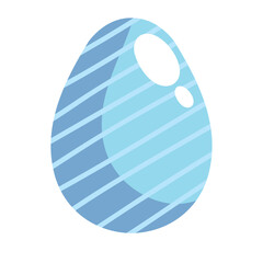 blue spring egg painted