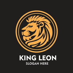 King lion head circle symbol
