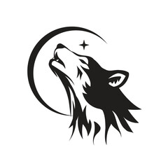 Husky dog black and white design