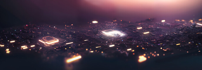 techy alien cpu landscape