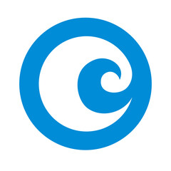 C logo abstract swirl