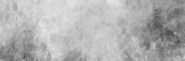 Grey, white watercolor textured on white paper background. Gray watercolor painting textured design on white background. Silver ink and watercolor textures.
