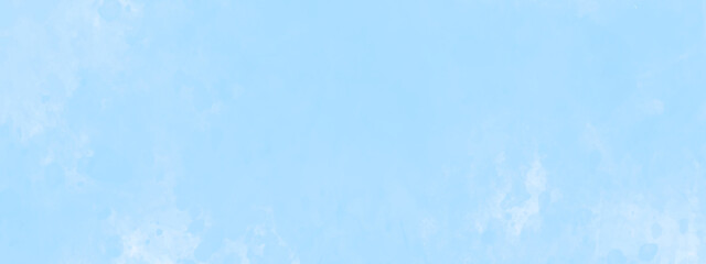 Soft light sky blue gradient canvas, shades watercolor  on white paper texture background. Hand painted watercolor sky background. Soft light blue watercolor background with vintage texture design. 