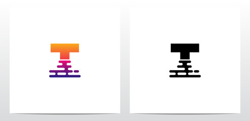 Dip Into The Water Letter Logo Design I